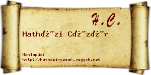 Hatházi Cézár névjegykártya